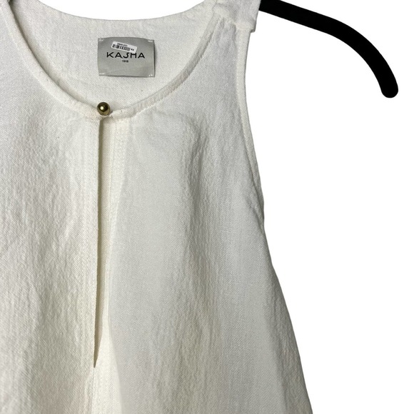 Le Kasha Rosetta Linen Mini Dress in Cream Size Small - Picture 5 of 12